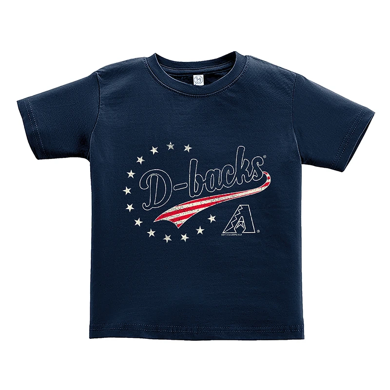 T-shirt bleu marine Arizona Diamondbacks pour tout-petit, doux comme un raisin, style américain