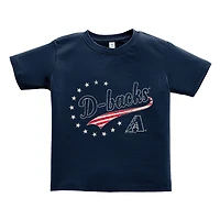 T-shirt bleu marine Arizona Diamondbacks pour tout-petit, doux comme un raisin, style américain