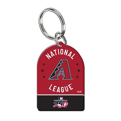 Porte-clés en acrylique premium WinCraft Arizona Diamondbacks America 250
