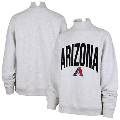 Women's '47 Heather Gray Arizona Diamondbacks Subtle Muse Mock Neck Sweatshirt