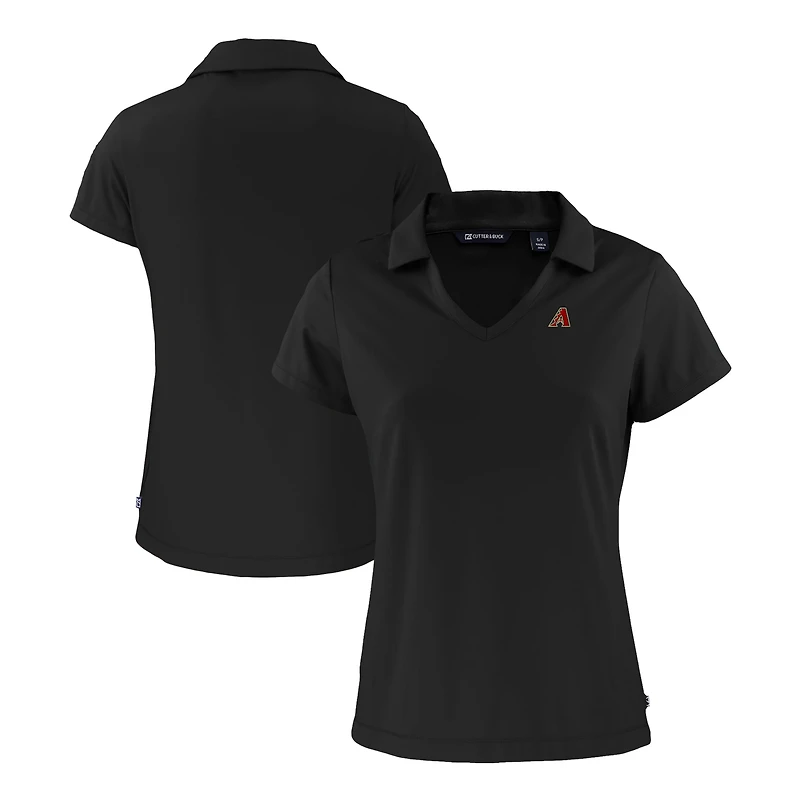 Women's Cutter & Buck  Black Arizona Diamondbacks Daybreak Eco Recycled V-Neck Polo