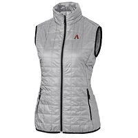 Women's Cutter & Buck Gray Arizona Diamondbacks Rainier PrimaLoft Eco Full-Zip Puffer Vest