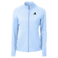 Veste zippée intégrale recyclée en tricot écologique Raglan Adapt des Diamondbacks de l'Arizona pour femme, Cutter & Buck Heather bleu poudre