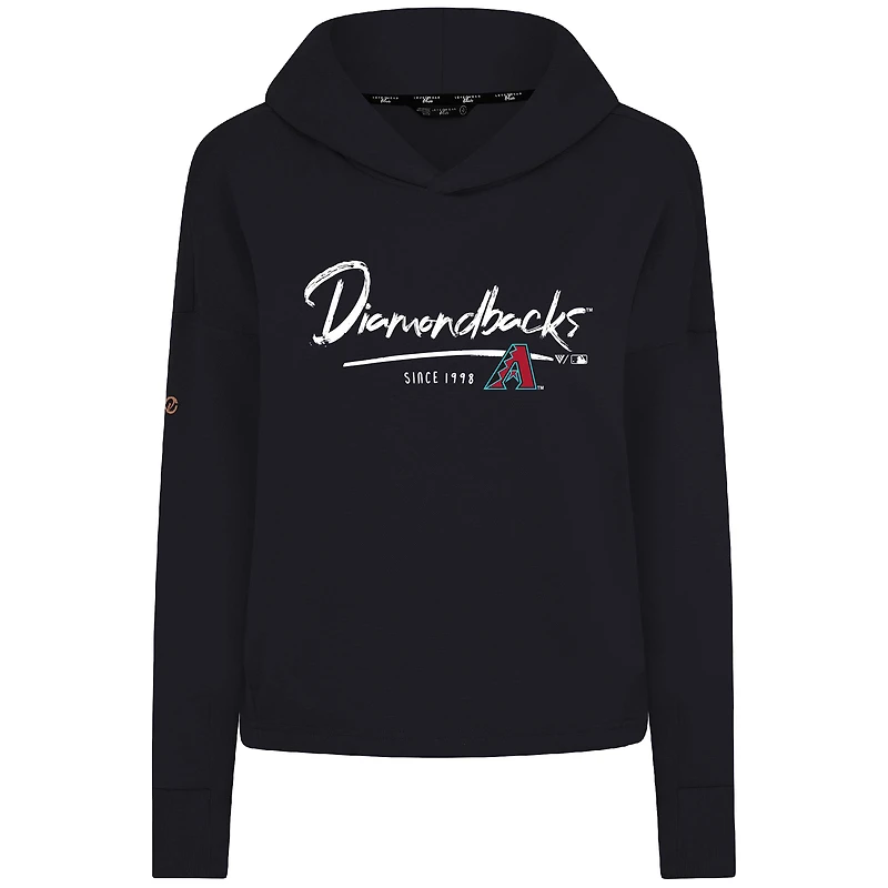 Sweat à capuche court noir Levelwear des Diamondbacks de l'Arizona, Accolade Sweet Express, pour femme