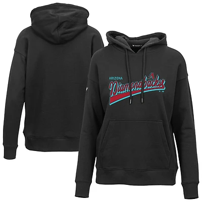 Women's Levelwear  Black Arizona Diamondbacks Adorn Retro Team 2.0 Pullover Hoodie