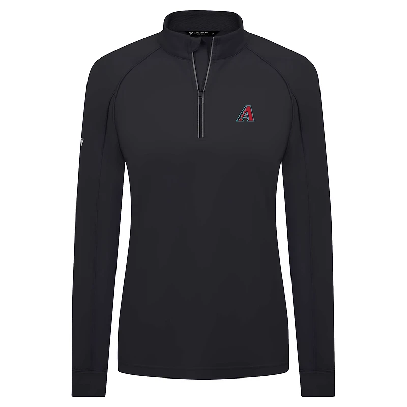Haut à glissière quart de tour Kinetic Insignia 2.0 Arizona Diamondbacks pour femme Levelwear noir