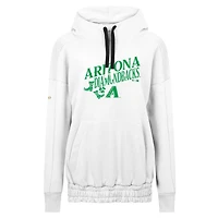 Women's Levelwear  White Arizona Diamondbacks St. Patrick's Day Waterfall Boots Pullover Hoodie