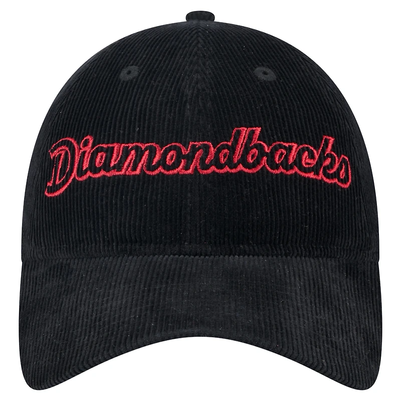 Casquette ajustable en velours côtelé 9TWENTY des Arizona Diamondbacks de New Era pour femme