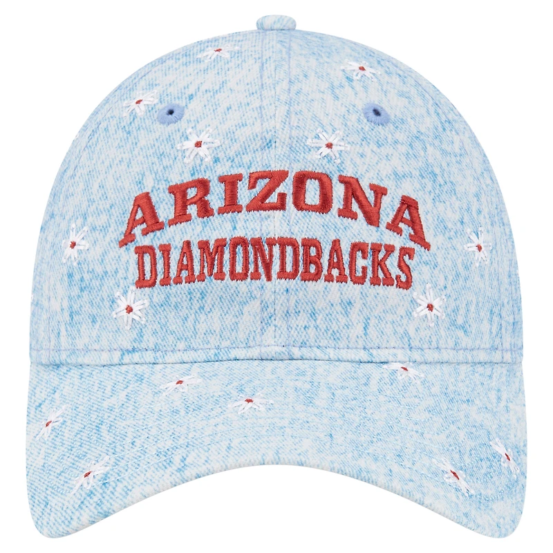 Women's New Era Light Blue Arizona Diamondbacks Daisy All Over 9TWENTY Adjustable Hat
