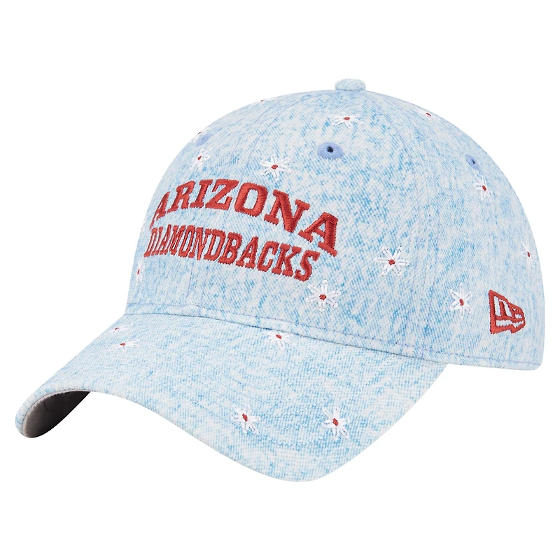 Women's New Era Light Blue Arizona Diamondbacks Daisy All Over 9TWENTY Adjustable Hat