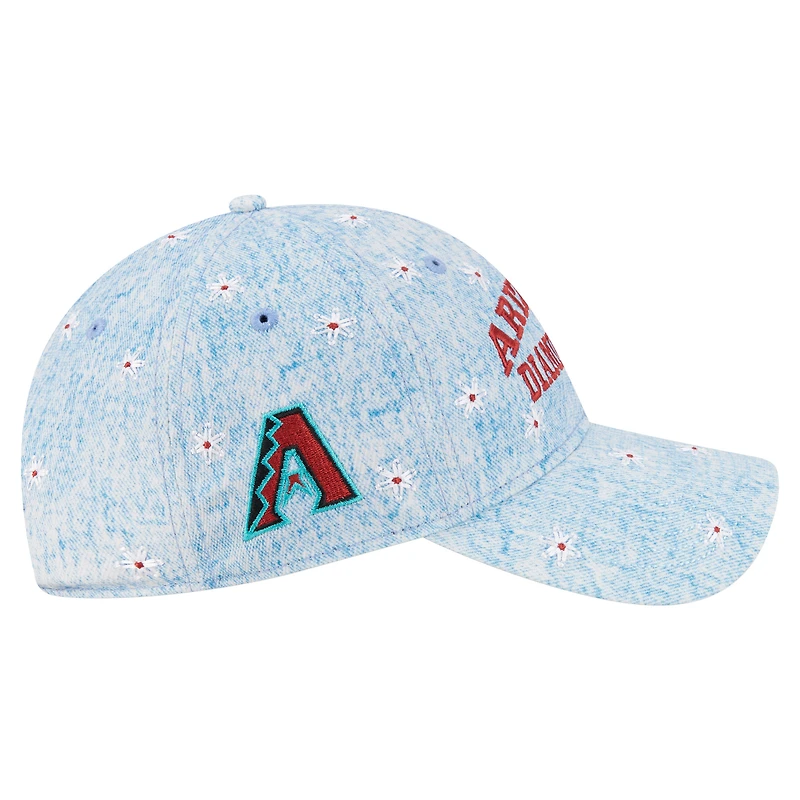 Women's New Era Light Blue Arizona Diamondbacks Daisy All Over 9TWENTY Adjustable Hat