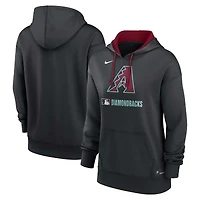 Women's Nike Black Arizona Diamondbacks Authentic Collection Performance Pullover Hoodie