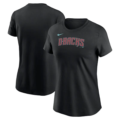Women's Nike Black Arizona Diamondbacks Wordmark T-Shirt