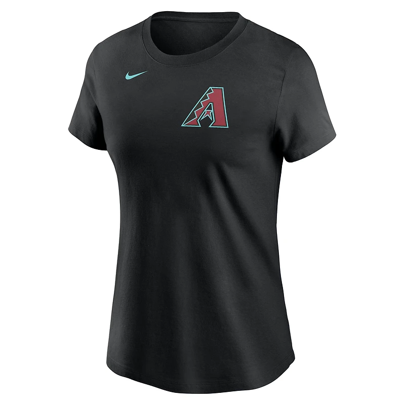 Women's Nike Corbin Burnes Black Arizona Diamondbacks Fuse Name & Number T-Shirt