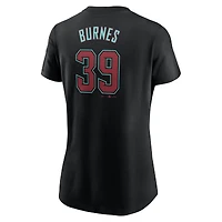 T-shirt Nike Corbin Burnes pour femme avec nom et numéro Fuse des Diamondbacks de l'Arizona noir