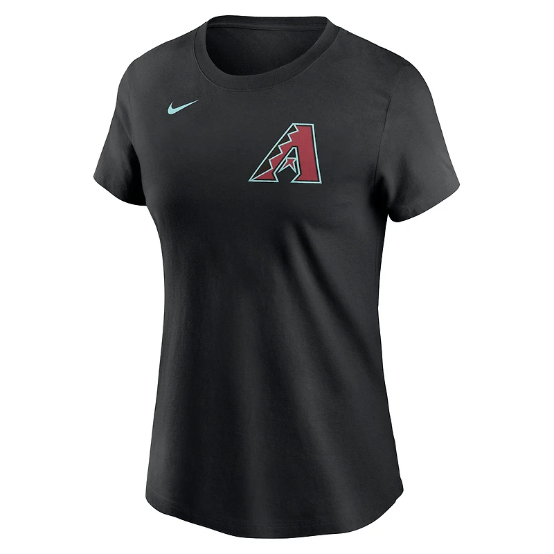 T-shirt Nike Corbin Carroll pour femme, noir, Arizona Diamondbacks 2024 Fuse Name & Number