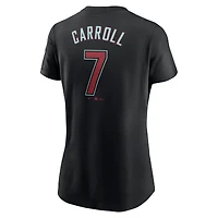 T-shirt Nike Corbin Carroll pour femme, noir, Arizona Diamondbacks 2024 Fuse Name & Number