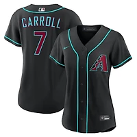 Maillot Nike Corbin Carroll noir pour femme, réplique alternative des Diamondbacks de l'Arizona