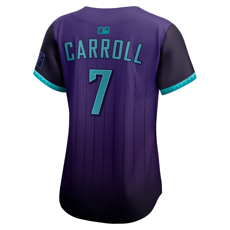 Maillot Nike Corbin Carroll violet pour femme des Diamondbacks de l'Arizona, édition limitée City Connect 2025