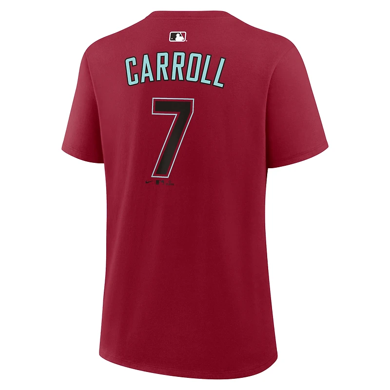 Women's Nike Corbin Carroll Red Arizona Diamondbacks Name & Number T-Shirt