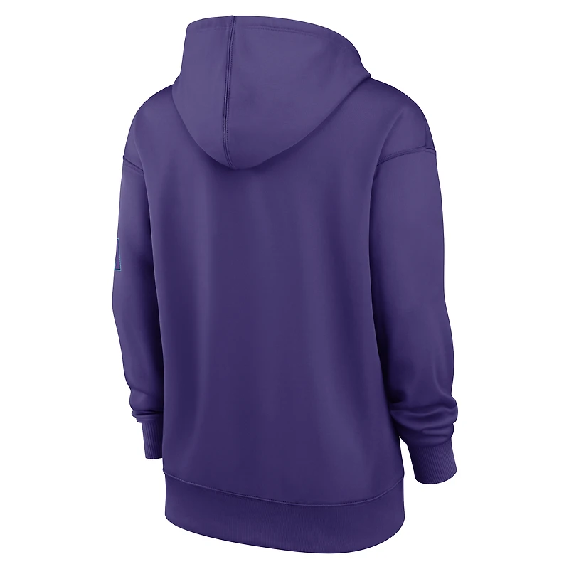Women's Nike Purple Arizona Diamondbacks Authentic Collection City Connect Therma Hoodie
