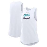Débardeur Nike City Connect Tricode blanc pour femme, col montant, technologie Dri-FIT