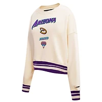 Sweat-shirt en polaire classique rétro Pro Standard crème pour femmes des Diamondbacks de l'Arizona