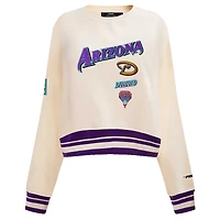 Sweat-shirt en polaire classique rétro Pro Standard crème pour femmes des Diamondbacks de l'Arizona