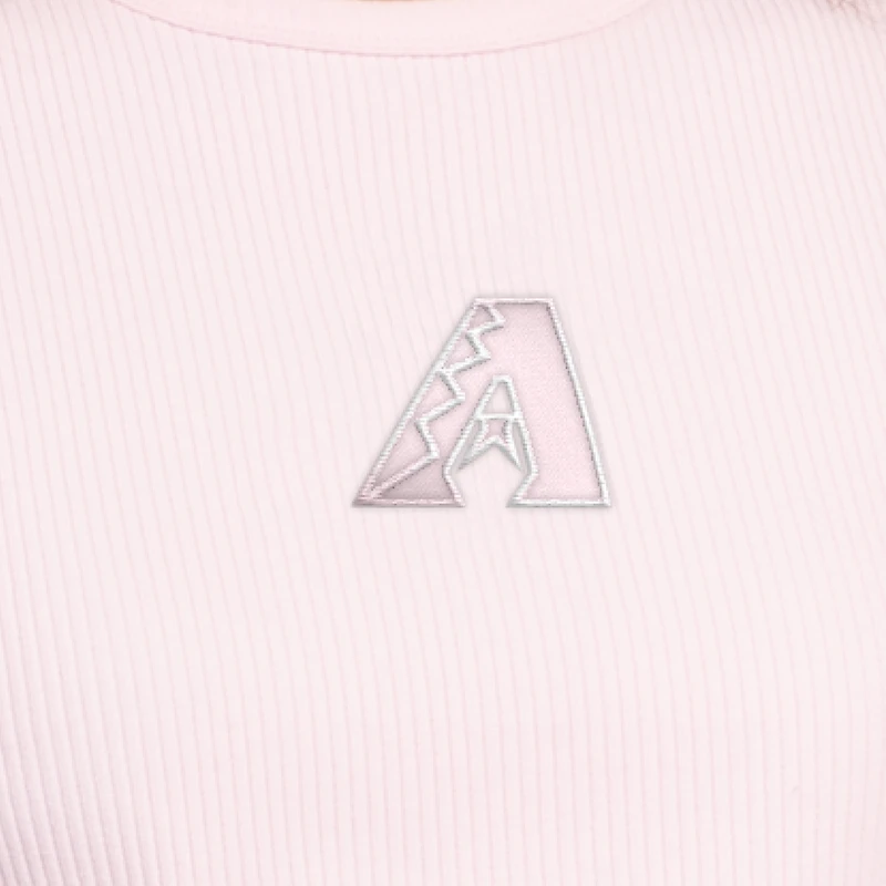 Débardeur côtelé rose clair Starter pour femme, Arizona Diamondbacks Pastels