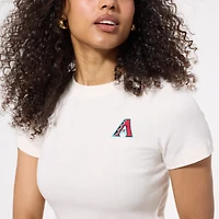 Women's Terez Cream Arizona Diamondbacks Sugar Swizzle Pointelle Baby T-Shirt