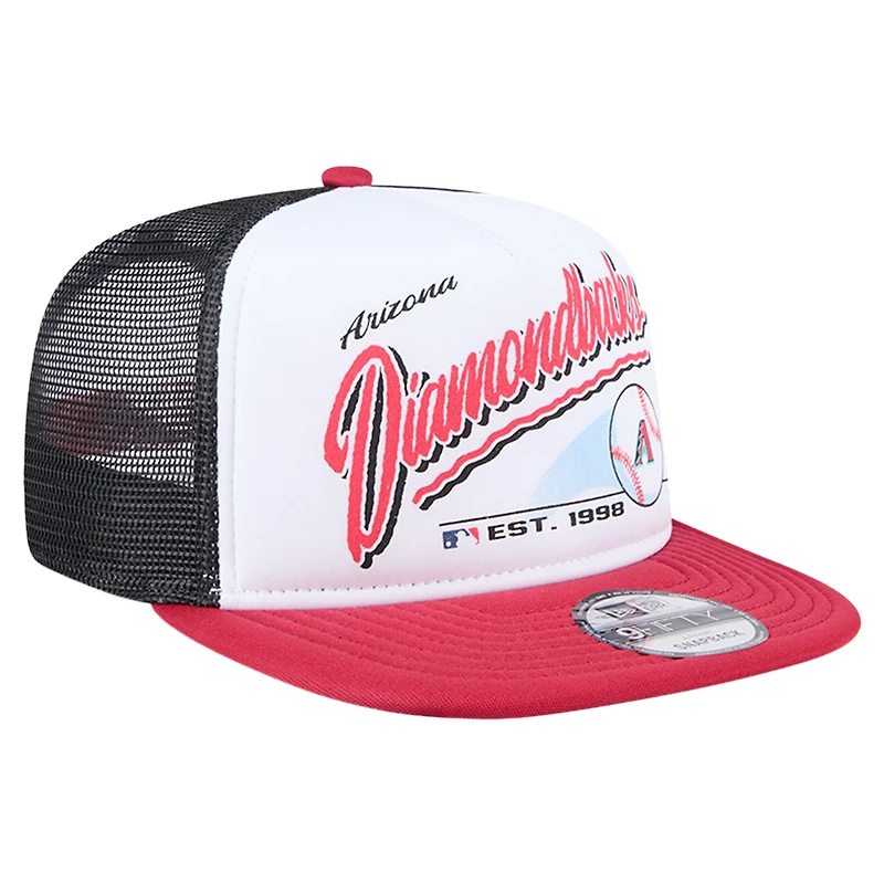 Casquette Snapback rétro 9FIFTY blanche New Era pour jeunes des Diamondbacks de l'Arizona