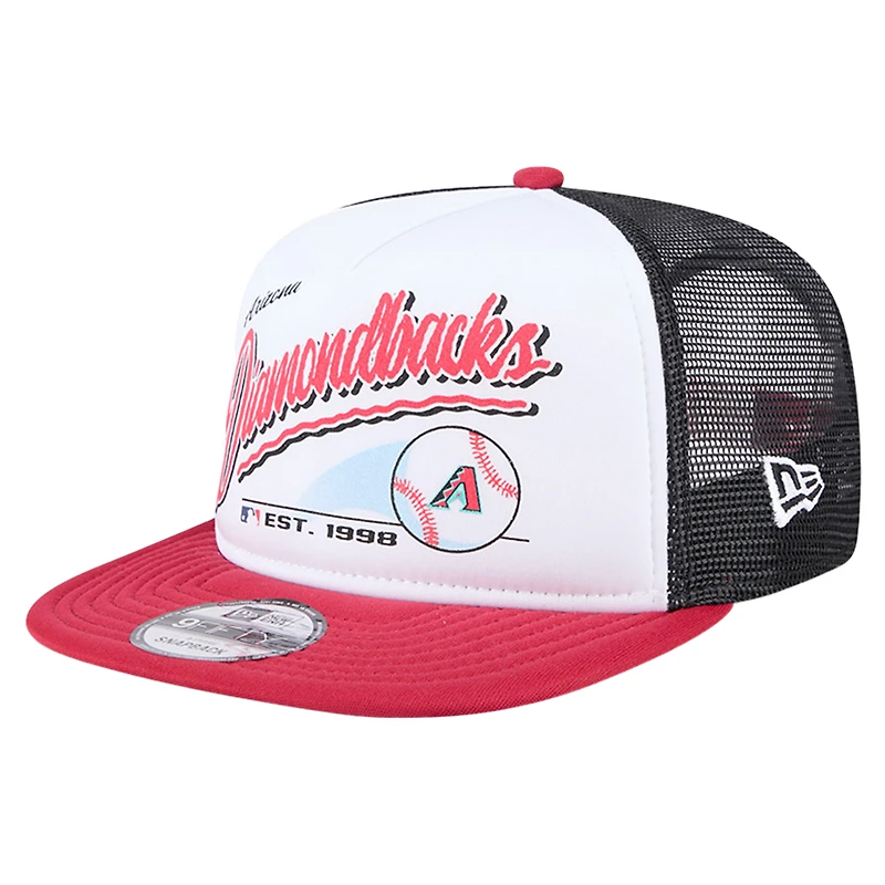 Casquette Snapback rétro 9FIFTY blanche New Era pour jeunes des Diamondbacks de l'Arizona