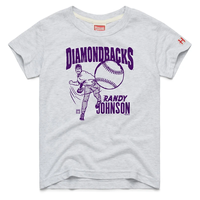 Youth Homage Randy Johnson Ash Arizona Diamondbacks Cooperstown Collection Player Graphic Tri-Blend T-Shirt