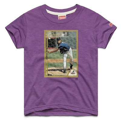 T-shirt tri-blend violet Arizona Diamondbacks Randy Johnson, hommage aux jeunes