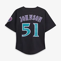 Maillot d'entraînement au bâton en maille pour jeunes Mitchell & Ness Randy Johnson, noir, Arizona Diamondbacks, collection Cooperstown
