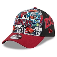 Casquette ajustable New Era 9FORTY noire/rouge pour jeunes Arizona Diamondbacks 2025 MLB Players' Weekend