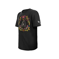 T-shirt noir Día de los Muertos pour jeunes New Era des Diamondbacks l'Arizona