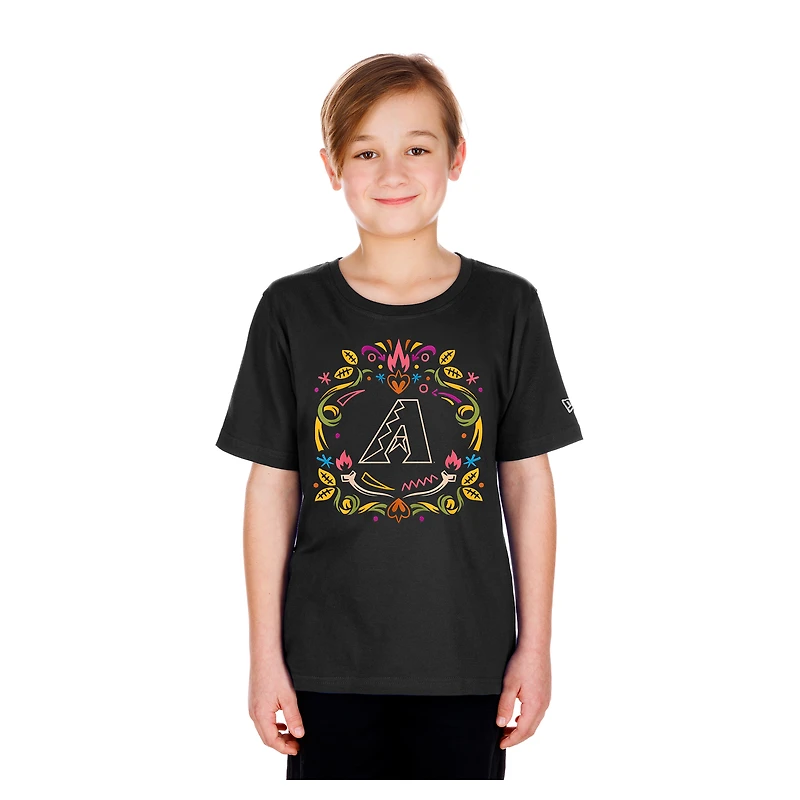 Youth New Era Black Arizona Diamondbacks Día de los Muertos T-Shirt