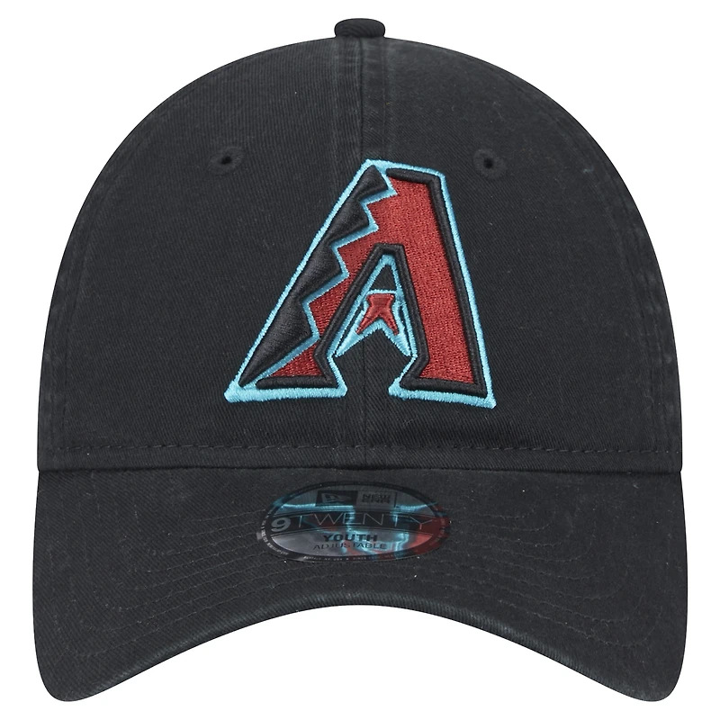 Casquette ajustable 9TWENTY noire des Arizona Diamondbacks pour jeunes New Era