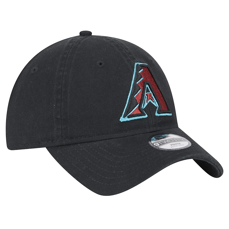 Casquette ajustable 9TWENTY noire des Arizona Diamondbacks pour jeunes New Era