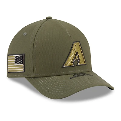Youth New Era Olive Arizona Diamondbacks 2026 Armed Forces Day 9FORTY M-Crown Adjustable Hat