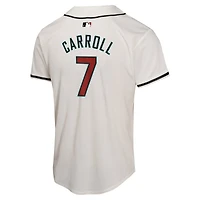 Maillot de joueur match à domicile Nike Corbin Carroll pour jeunes des Diamondbacks l'Arizona, blanc