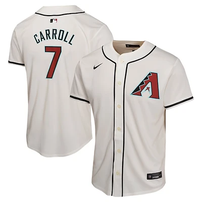Maillot de joueur match à domicile Nike Corbin Carroll pour jeunes des Diamondbacks l'Arizona, blanc