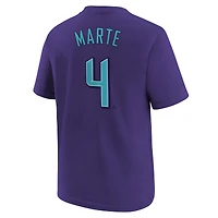 Youth Nike Ketel Marte Purple Arizona Diamondbacks Fuse City Connect Name & Number T-Shirt