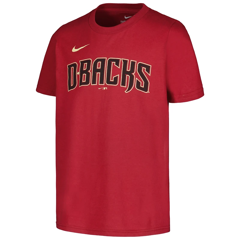 T-shirt Nike Zac Gallen pour jeune, rouge, nom et numéro des Diamondbacks de l'Arizona
