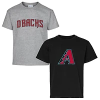 Youth Soft as a Grape  Black/Gray Arizona Diamondbacks Two-Pack T-Shirt Set