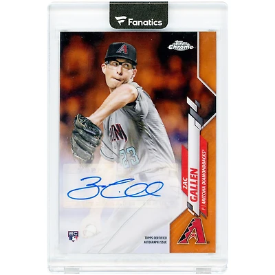 Carte de recrue autographiée de Zac Gallen (Arizona Diamondbacks) 2020 Topps Chrome Orange Refractor #USA-ZG #14/25