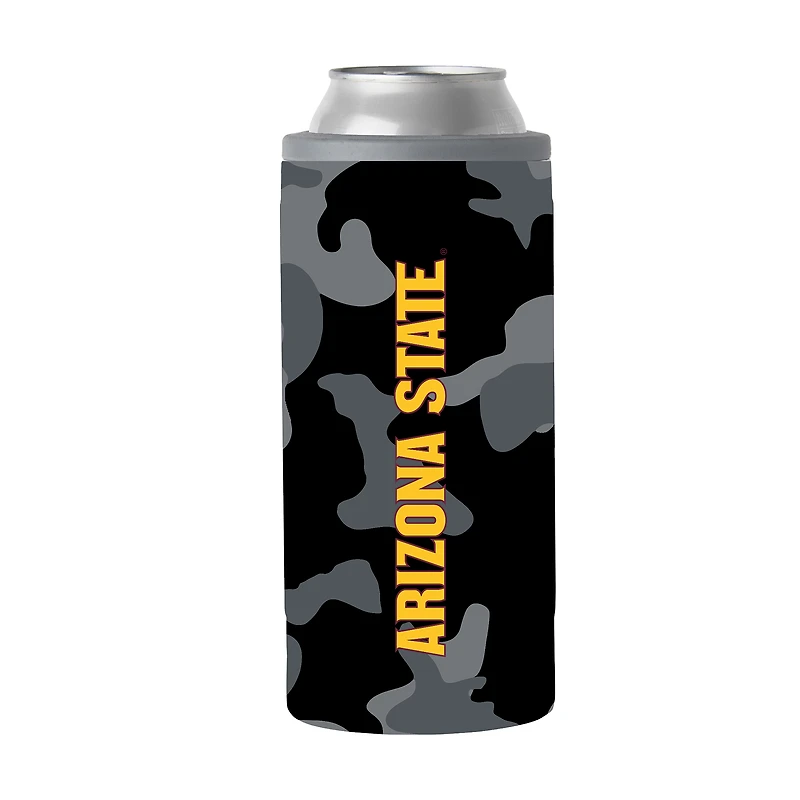 Glacière mince à motif camouflage noir de 12 oz des Sun Devils de l'État de l'Arizona
