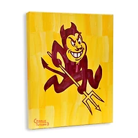 Arizona State Sun Devils Stretched 16" x 20" Original Canvas Artwork - Art by Charlie Turano III - Limited Edition #1/1 - Sparky