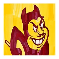 Arizona State Sun Devils Stretched 16" x 20" Original Canvas Artwork - Art by Charlie Turano III - Limited Edition #1/1 - Sparky